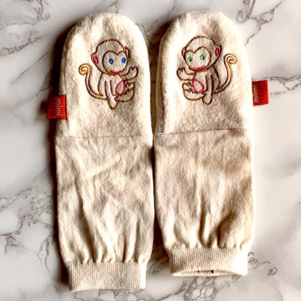 mimiTENS Baby Mittens (MONKEY) Size baby -18 months